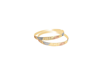 3 Tone Plated | CNC Bangles